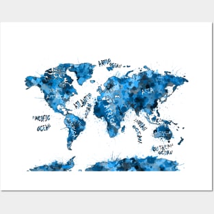 world map Posters and Art